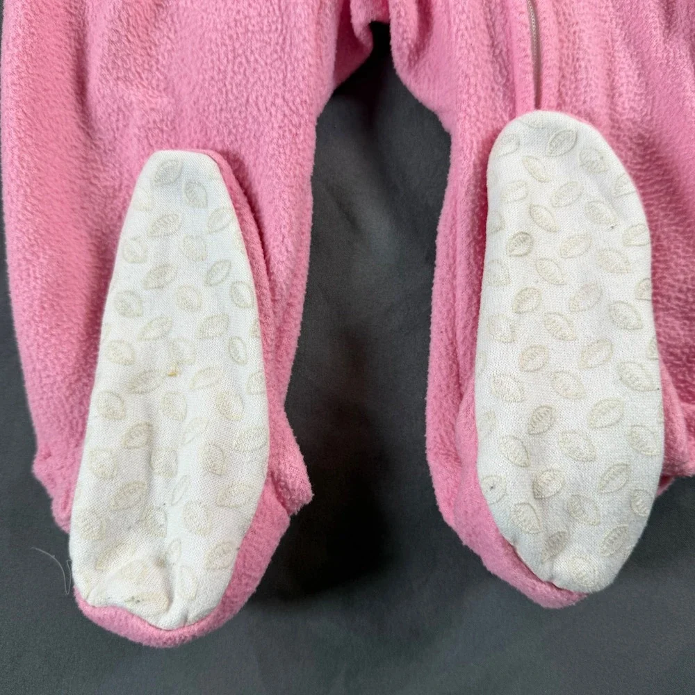 NFL Washington Redskins Baby Pink Fleece Footed Sleeper Pajamas 12M OSCD2011-042